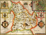 Breconshire Historical Map 1000 Piece Jigsaw Puzzle (1610) – John Speed Atlas Print with Free A3 Guide