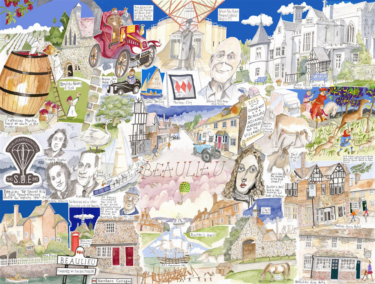Tim Bulmer Beaulieu 1000 Piece Jigsaw Puzzle – New Forest Village Scene, Hampshire