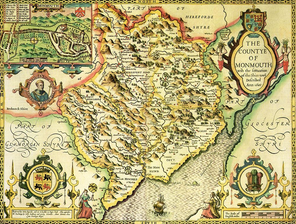 Montgomeryshire Historical Map 1000 Piece Jigsaw Puzzle (1610) – John Speed Atlas Print with Free A3 Guide