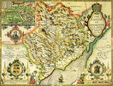 Montgomeryshire Historical Map 1000 Piece Jigsaw Puzzle (1610) – John Speed Atlas Print with Free A3 Guide