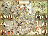 John Speed Lancashire Historical Map 1000 Piece Jigsaw Puzzle – 1610 Antique Map, 66 x 50cm
