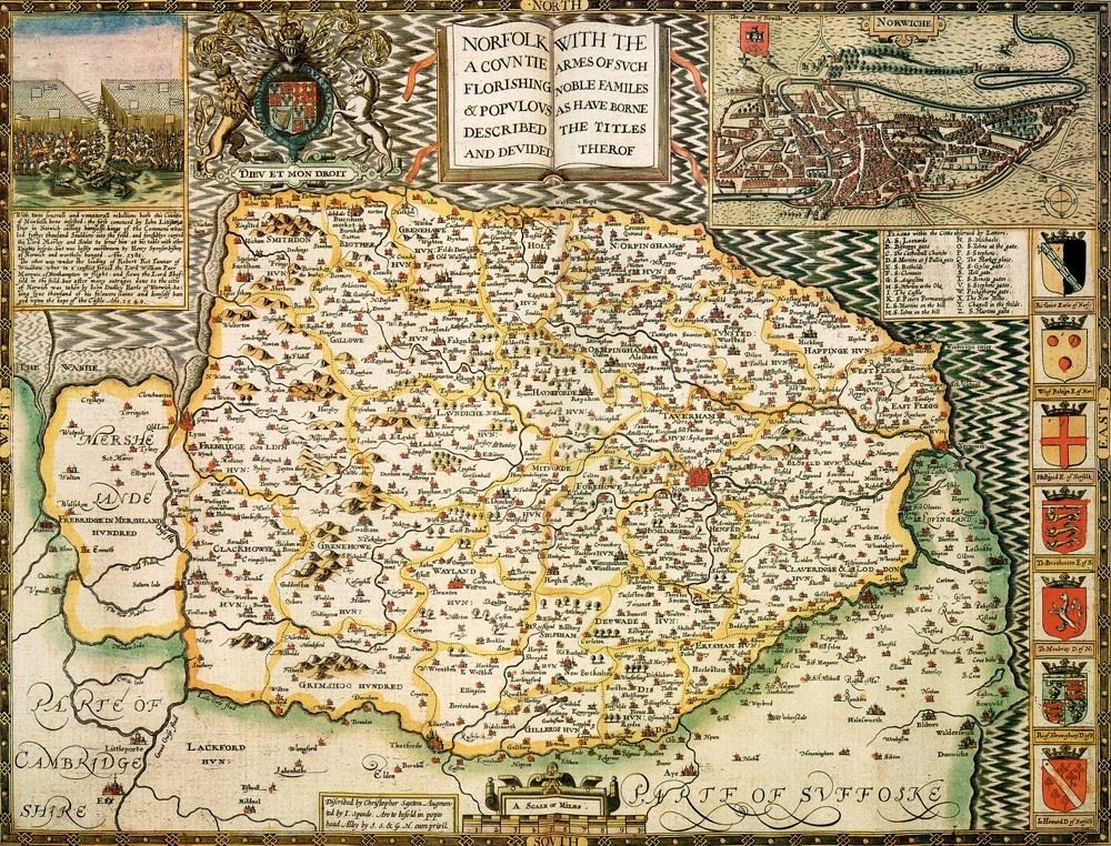 John Speed Northamptonshire Historical Map 1000 Piece Jigsaw Puzzle – 1610 Antique Map, 66 x 50cm
