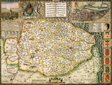 John Speed Northamptonshire Historical Map 1000 Piece Jigsaw Puzzle – 1610 Antique Map, 66 x 50cm