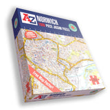 A to Z Map of Norwich 1000 Piece Jigsaw Puzzle – Collins Street Map with Guide Print and Index