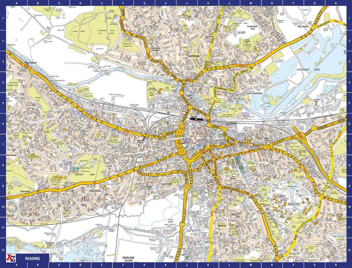 A to Z Map of Reading 1000 Piece Jigsaw Puzzle with Guide Print & Full Index – Collins Street Map Gift