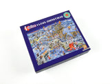 I Love Christmas by Mike Jupp 1000 Piece Jigsaw Puzzle – Humorous Festive Illustration, Christmas Gift