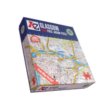 A to Z Map of Glasgow 1000 Piece Jigsaw Puzzle with Guide Print & Full Index – Collins Street Map Gift
