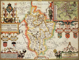 John Speed Bedfordshire Historical Map 1000 Piece Jigsaw Puzzle (1610) with A3 Guide Print – Antique Map
