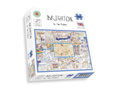 Tim Bulmer Brighton 1000 Piece Jigsaw Puzzle – Comical Map with Fun Facts & Landmarks