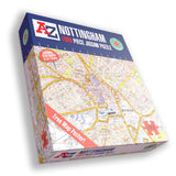 A to Z Map of Nottingham 1000 Piece Jigsaw Puzzle with Guide Print & Street Index – Jigsaw Map Gift