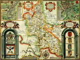 John Speed Buckinghamshire Historical Map 1000 Piece Jigsaw Puzzle with Free A3 Print – 1610 Atlas County Map