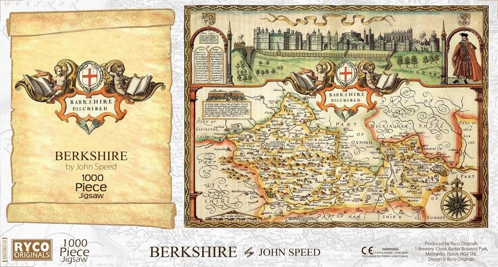 John Speed Buckinghamshire Historical Map 1000 Piece Jigsaw Puzzle with Free A3 Print – 1610 Atlas County Map