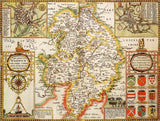 John Speed Warwickshire Historical Map 1000 Piece Jigsaw Puzzle with Free A3 Print – 1610 Atlas County Map