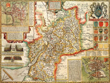 John Speed Gloucestershire Historical Map 1000 Piece Jigsaw Puzzle with Free A3 Print – 1610 Atlas County Map