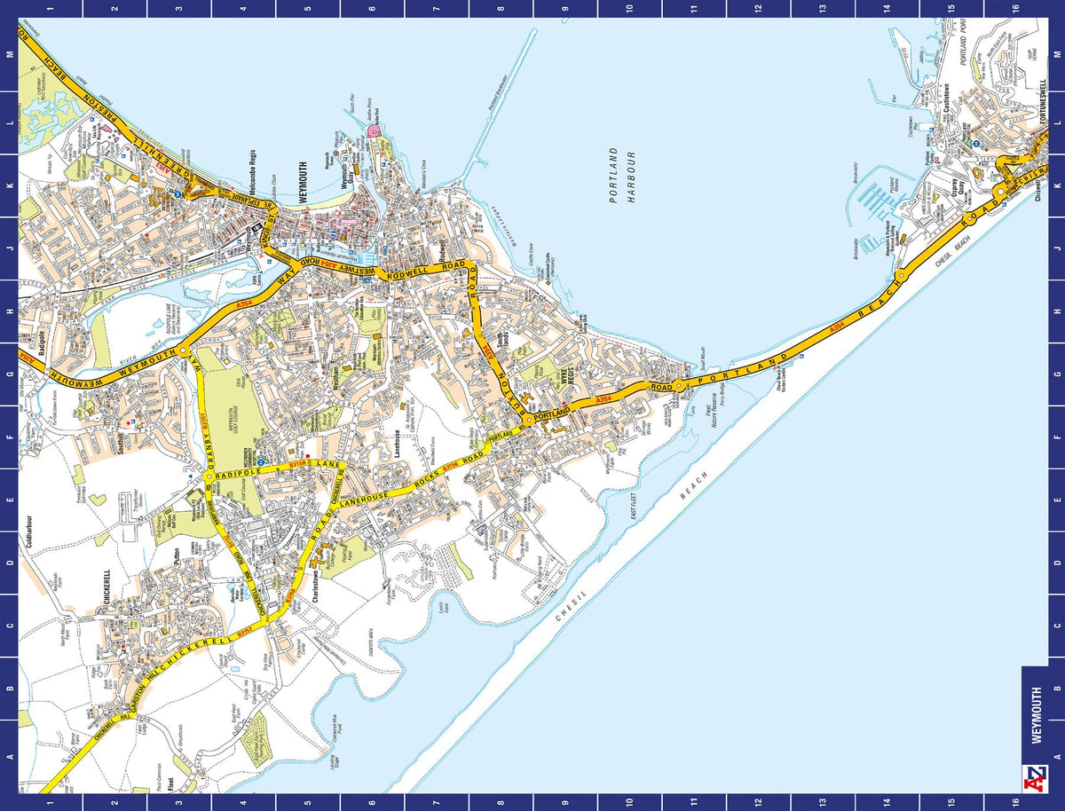 A to Z Map of Weymouth 1000 Piece Jigsaw Puzzle with Guide Print & Street Index – Collins City Map Puzzle