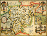 John Speed Historical Map of Merionethshire 1000 Piece Jigsaw Puzzle – 1610 County Map, Free A3 Guide Print