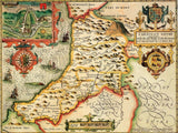 John Speed Historical Map of Cardiganshire 1000 Piece Jigsaw Puzzle – 1610 County Map, Free A3 Print