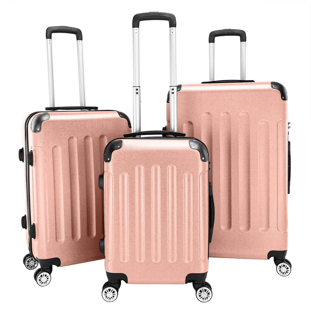 3 piece lightweight ABS spinner luggage set