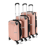 3 Piece Lightweight ABS Spinner Luggage Set with Carry-On Case & 360° Wheels – Hard Shell Suitcases
