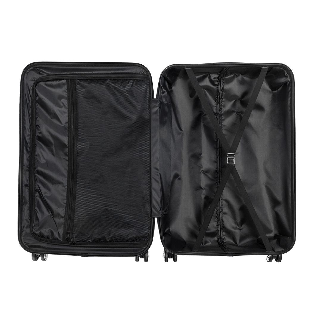3 Piece Lightweight ABS Spinner Luggage Set with Carry-On Case & 360° Wheels – Hard Shell Suitcases