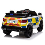 12V 7Ah Kids Electric Ride-On Police Car with 2.4G Remote Control, Dual Drive & MP3 Player – Ages 3–8, White