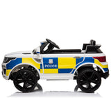12V 7Ah Kids Electric Ride-On Police Car with 2.4G Remote Control, Dual Drive & MP3 Player – Ages 3–8, White