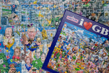 Mike Jupp I Love Great Britain Too! 1000 Piece Jigsaw Puzzle – Made in Britain, Recycled Board