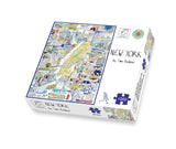 Tim Bulmer Map of New York City 1000 Piece Jigsaw Puzzle – Whimsical Illustrated Cartoon Map