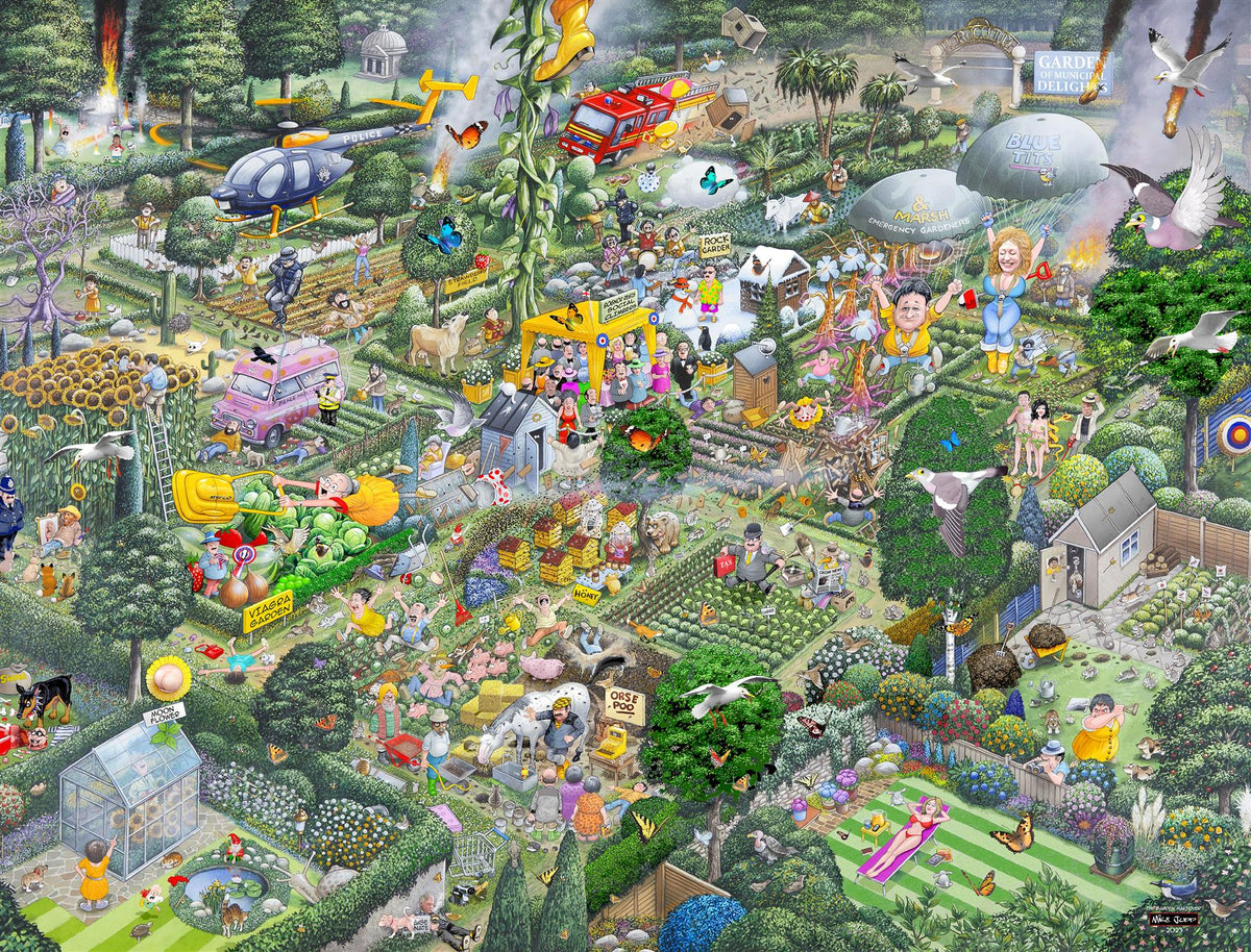 Mike Jupp I Love Gardening 1000 Piece Jigsaw Puzzle – Made in Britain, Recycled Board with Free Poster