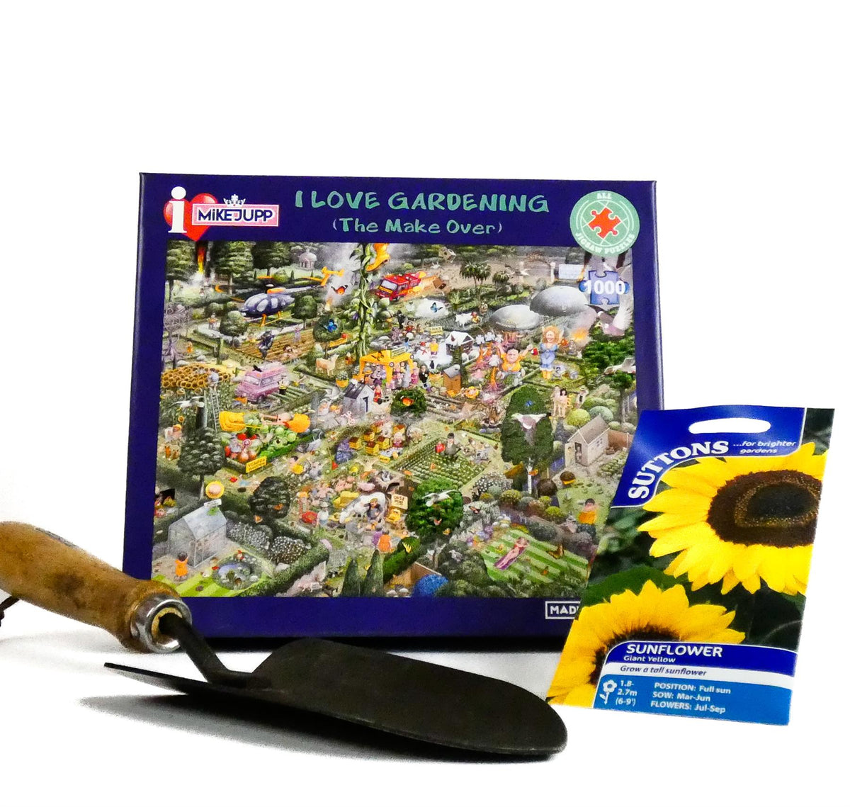 Mike Jupp I Love Gardening 1000 Piece Jigsaw Puzzle – Made in Britain, Recycled Board with Free Poster