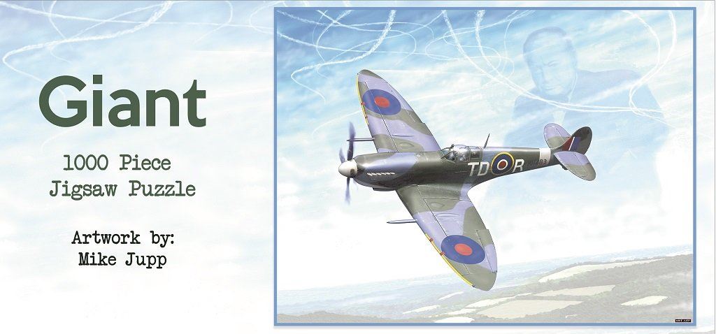 Mike Jupp Spitfire Giant 1000 Piece Jigsaw Puzzle – Wartime Aeroplane Illustration