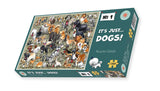 It's Just… Dogs! 1000 Piece Jigsaw Puzzle by Ricardo Galvao – Cartoon Dog Breeds Puzzle