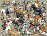 It's Just… Dogs! 1000 Piece Jigsaw Puzzle by Ricardo Galvao – Cartoon Dog Breeds Puzzle