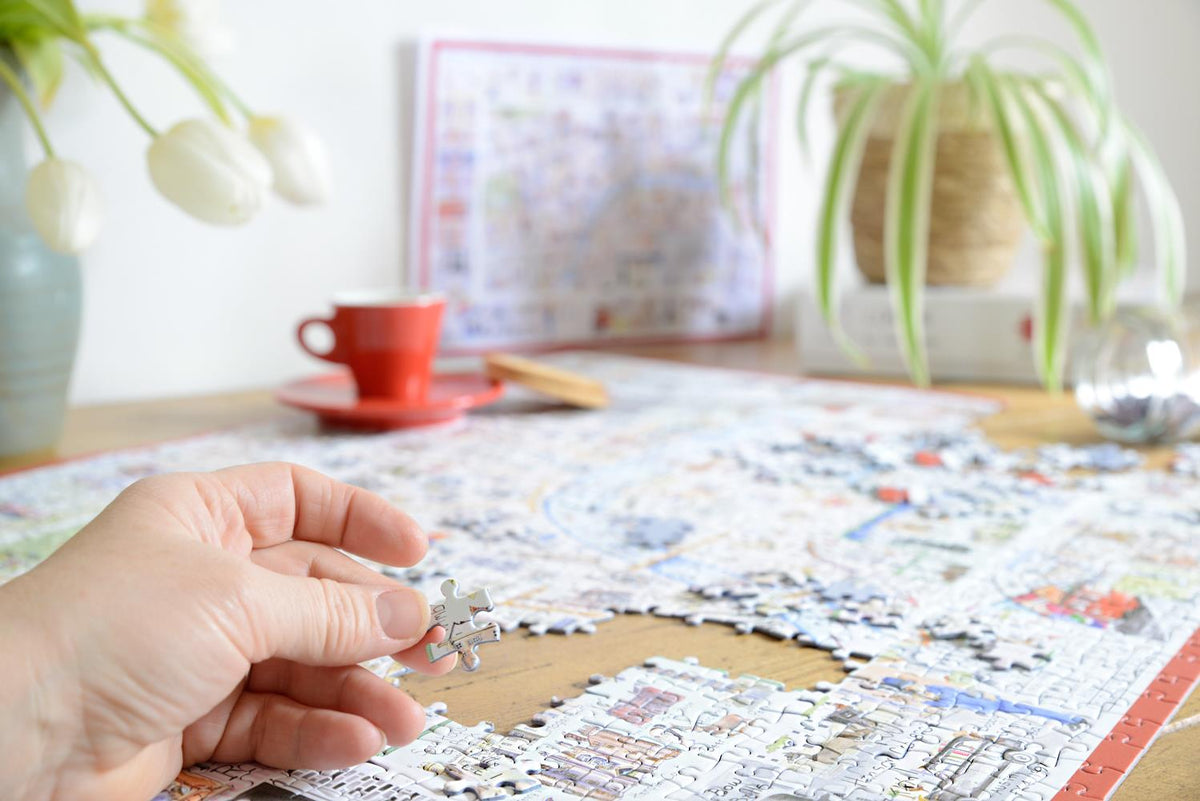 Tim Bulmer London 1000 Piece Jigsaw Puzzle – Comical Map with Landmarks & Cockney Humour