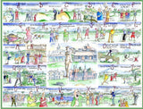 Tim Bulmer Golf 1000 Piece Jigsaw Puzzle – Humorous A-Z of Golfing Terms, 66 x 50cm