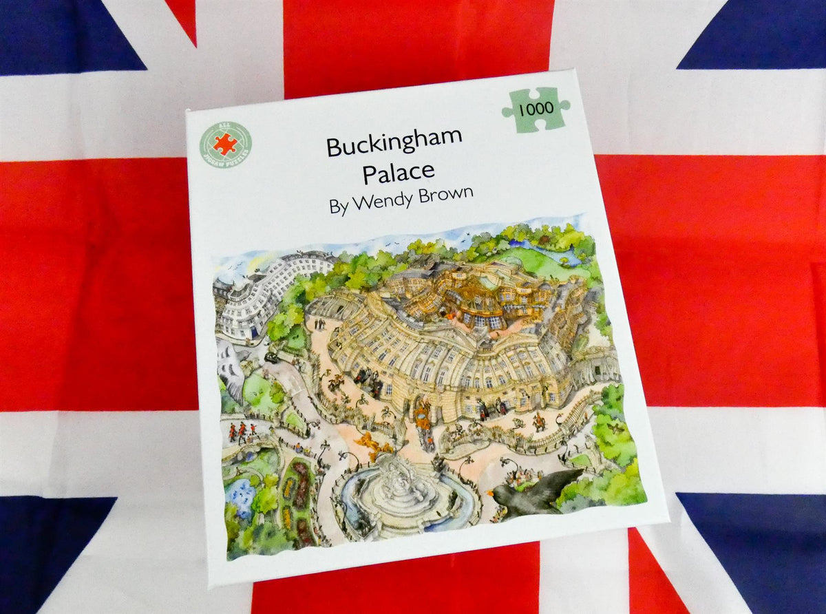 Wendy Brown Buckingham Palace 1000 Piece Jigsaw Puzzle – Topsy-Turvy London Palace Scene