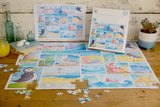 Louise Stocker A Day at the Seaside 1000 Piece Jigsaw Puzzle – Calming Coastal Illustration