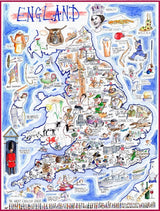 Tim Bulmer England 1000 Piece Jigsaw Puzzle – Humorous Map of English Culture, 66 x 50cm