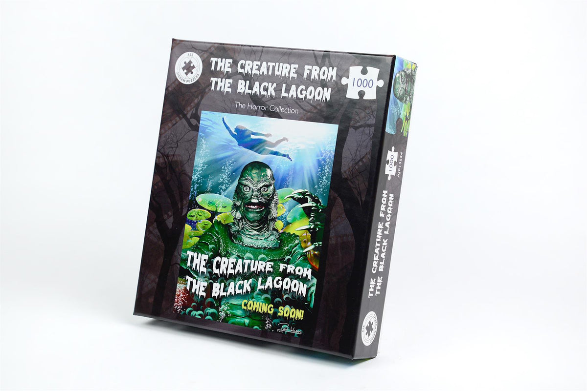 Horror Line Creature from the Black Lagoon 1000 Piece Jigsaw Puzzle – Classic Gill-Man Horror Movie Puzzle