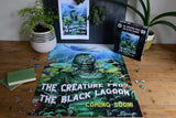 Horror Line Creature from the Black Lagoon 1000 Piece Jigsaw Puzzle – Classic Gill-Man Horror Movie Puzzle