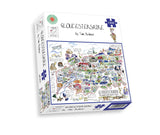 Tim Bulmer Gloucestershire 1000 Piece Jigsaw Puzzle – Humorous County Map, 66 x 50cm