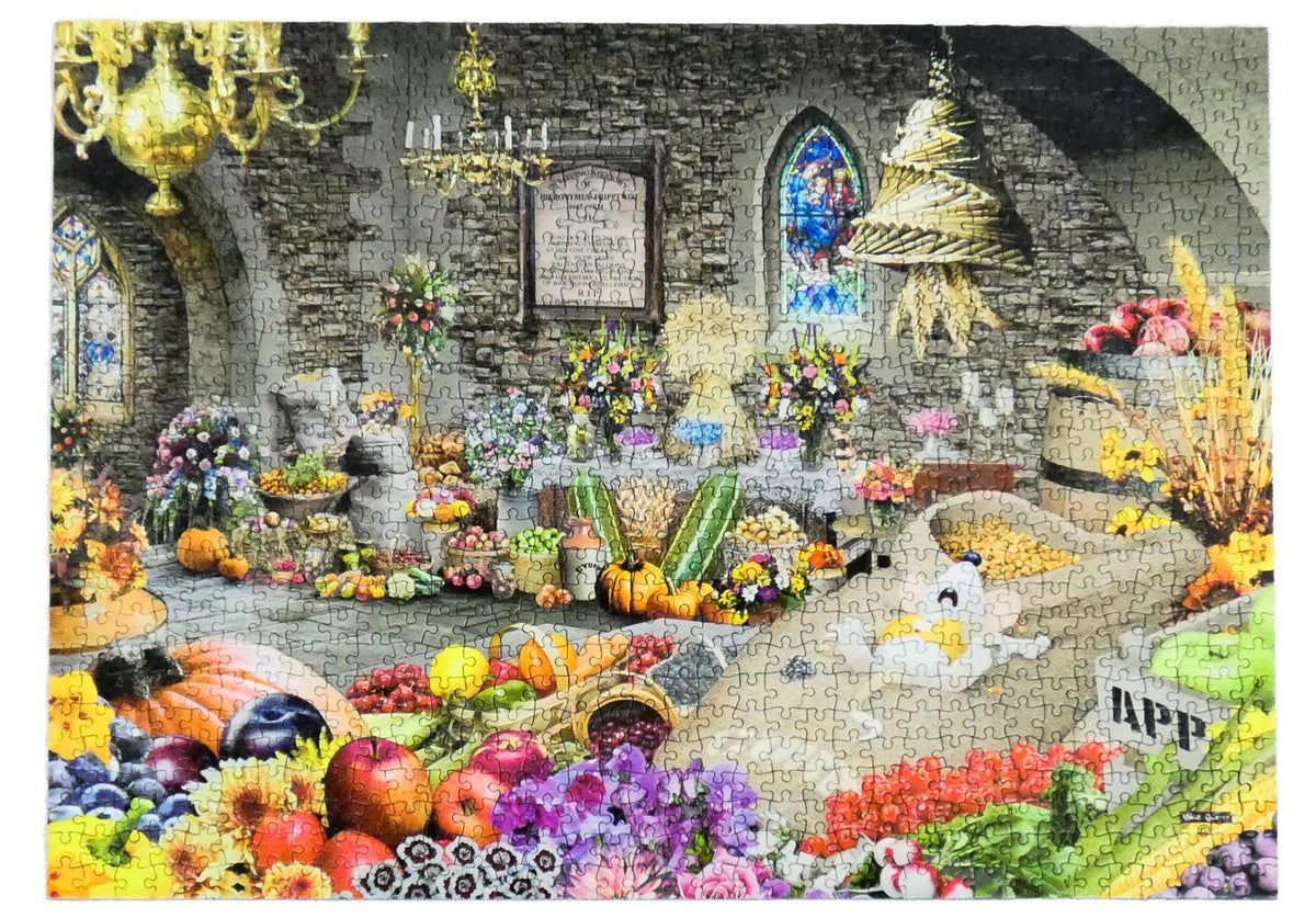 Mike Jupp Nipperling 1000 Piece Jigsaw Puzzle – Harvest Festival Mouse Scene, 66 x 50cm
