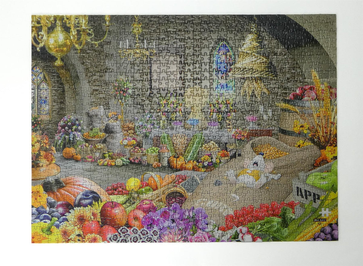 Mike Jupp Nipperling 1000 Piece Jigsaw Puzzle – Harvest Festival Mouse Scene, 66 x 50cm