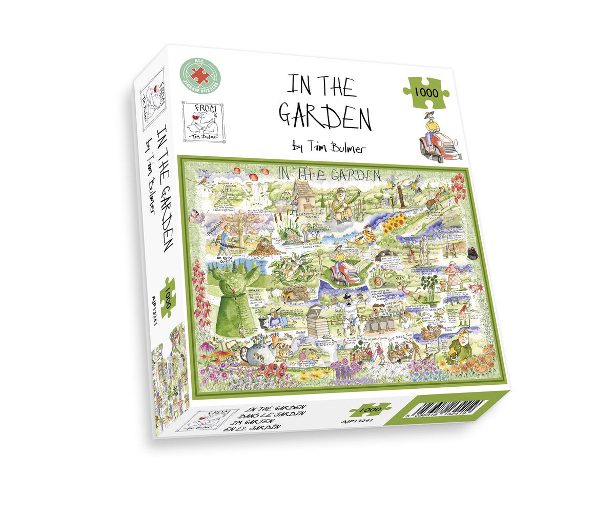 Tim Bulmer In the Garden 1000 Piece Jigsaw Puzzle – Humorous Gardening Illustration