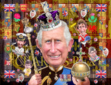 Mike Jupp Fit for a King 1000 Piece Jigsaw Puzzle – King Charles Coronation Caricature, Collectors' Item