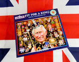Mike Jupp Fit for a King 1000 Piece Jigsaw Puzzle – King Charles Coronation Caricature, Collectors' Item