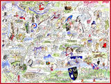 Tim Bulmer Surrey Map 1000 Piece Jigsaw Puzzle – Funny Illustrated Map Puzzle