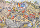 Wendy Brown Piccadilly Circus 1000 Piece Jigsaw Puzzle – Quirky London Landmark Watercolour Art