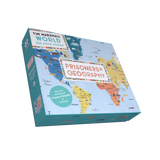 Prisoners of Geography World Map 500 Piece Jigsaw Puzzle – Illustrated Educational Puzzle, Ages 8+