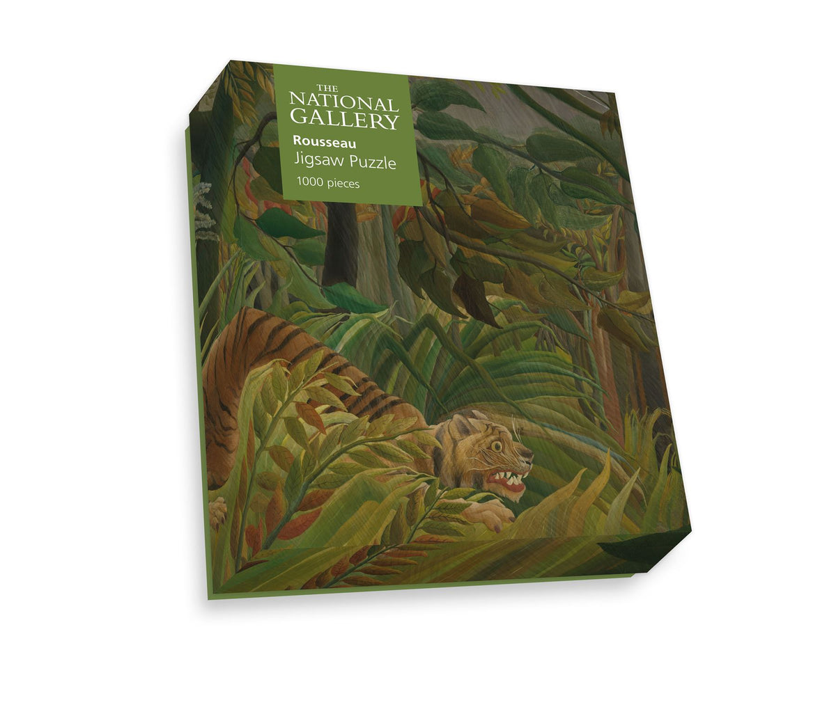 National Gallery Surprised! 1000 Piece Jigsaw Puzzle – Henri Rousseau Tiger Artwork, Recyclable Box